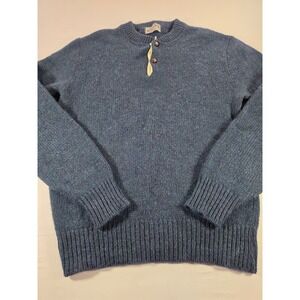 Vintage Michael Richards Blue Marl Wool Blend Sweater Mens Medium Knit Pullover